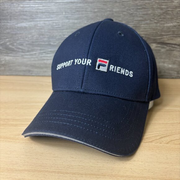 Fila Hat Cap Strap Back Blue Support Your Friends Adjustable - Picture 3 of 9